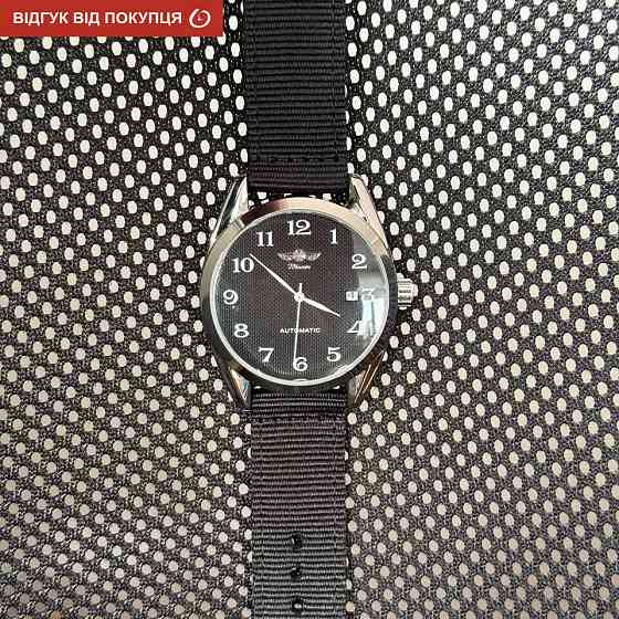 Годинник чоловічий механічний Winner Handsome Textile Black (2 ремінці) Вінниця