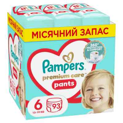 Підгузки Pampers трусики Pants Giant Розмір 6 (14-19 кг) 93 шт (8006540491010) Вінниця