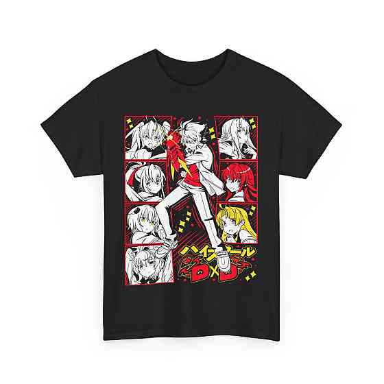 Футболка для хлопчика з аніме принтом Хігх Скхоол Дксд Ріас оверсайз (зріст від 165 до 180) Чорний AnimeJ0164m Дніпро