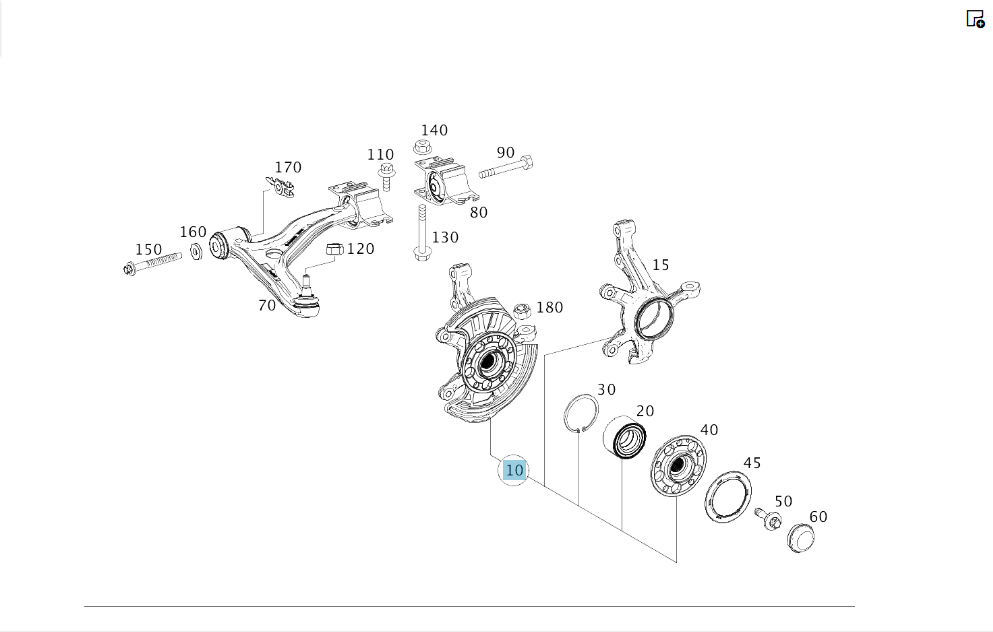 Mercedes-Benz  A2463320100 Передній лівий поворотний кулак у зборі зі маточкою та щитком гальмівного диска CLA Shooting Brake X117 CLA C117 GLA X156 Одеса - фото 3