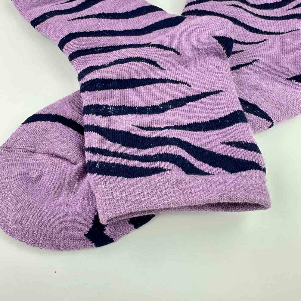 Теплые носки женские классические в полоску Греви GM Textile Высокие 36-41 Лавандовый Сумы - изображение 3