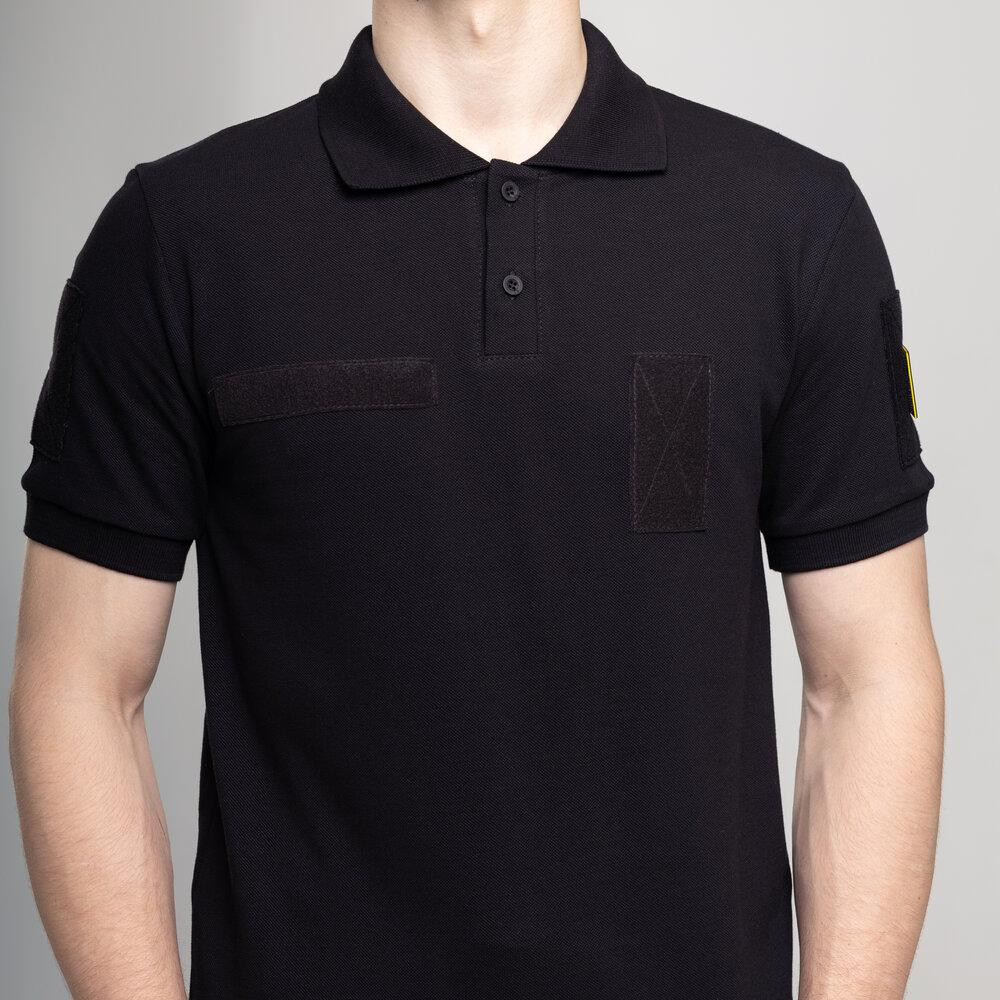 Легке тактичне літнє чоловіче чорне поло Pobedov Royal Військове Київ - фото 9