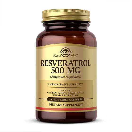 Ресвератрол Solgar, Resveratrol 500 mg 30 капсул Київ
