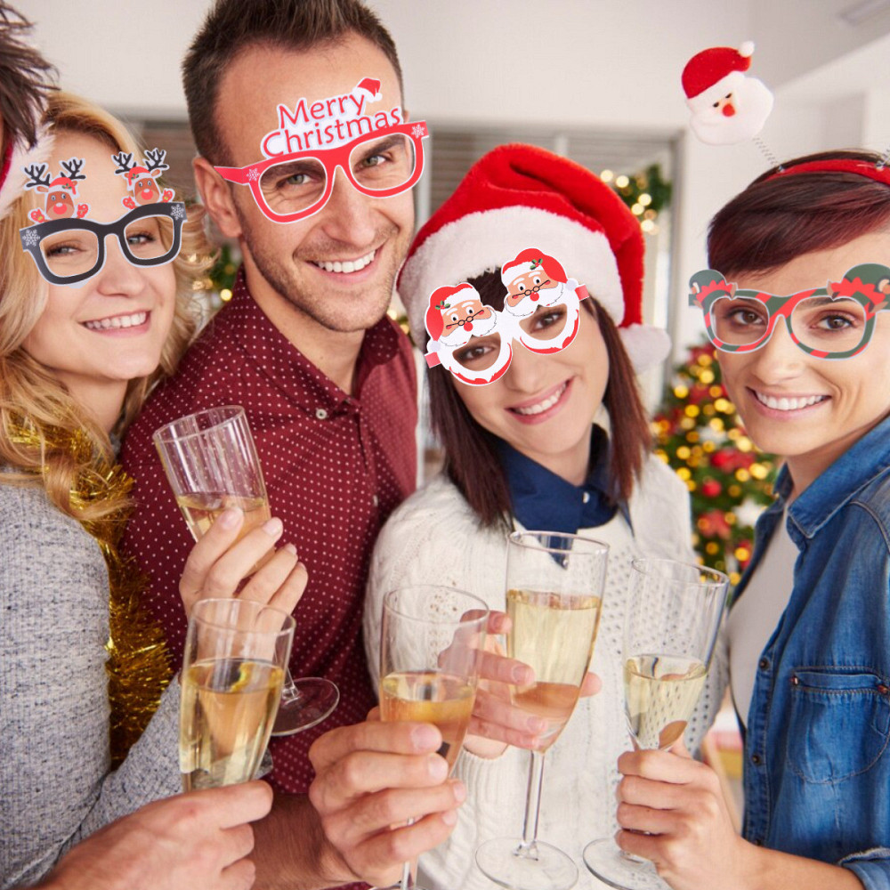 Новорічна фотобутафорія Окуляри 9 штук різнобарвний Київ - фото 4