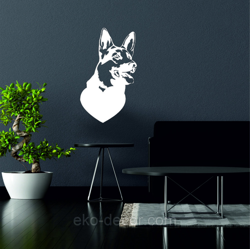 Декоративное настенное Панно «Овчарка», Декор на стену 110*65 см, Белый Киев - изображение 2