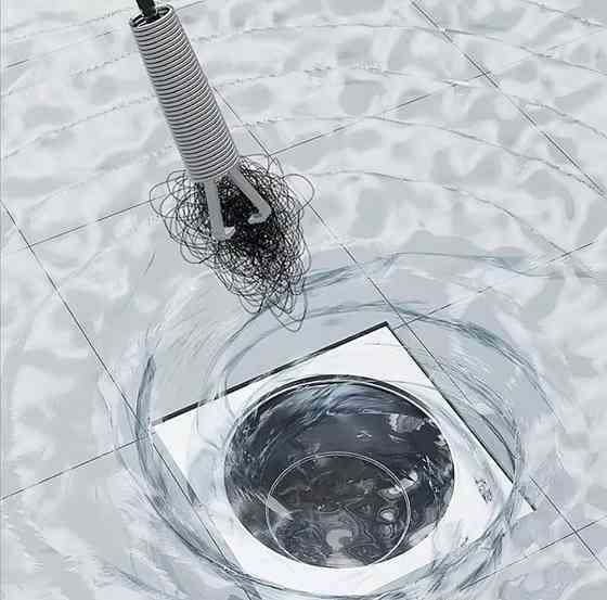 Трос с захватом для чистки труб 1,6 м черный Киев