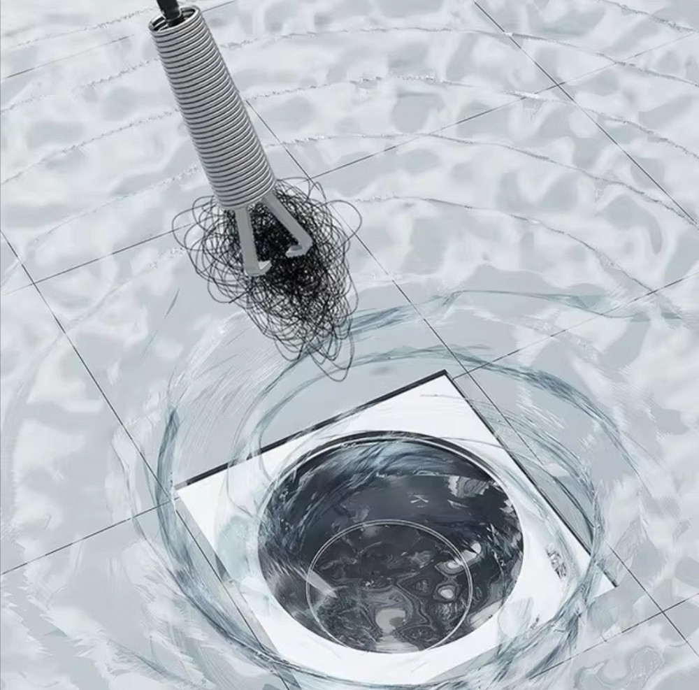 Трос с захватом для чистки труб 1,6 м черный Киев - изображение 6