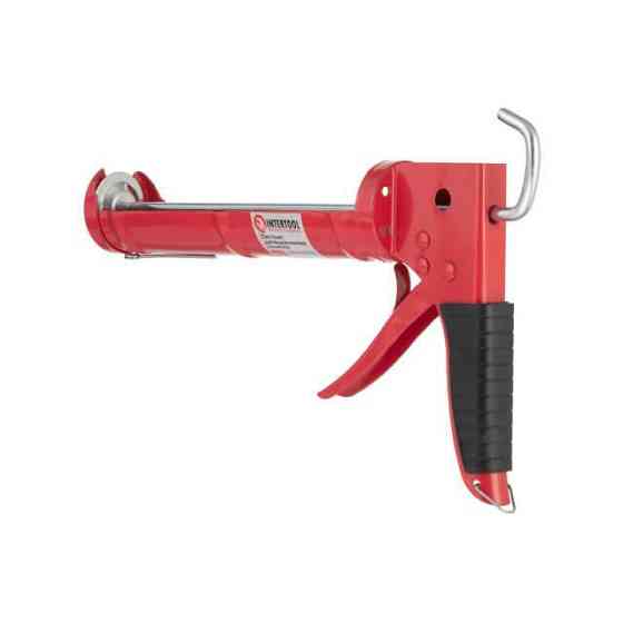 Пистолет для выдавливания силикона, 300 мл, прорезиненная рукоятка INTERTOOL HT-0023 Киев