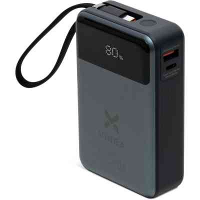 Батарея універсальна Vinga 20000 mAh 65W Display USB-C Cable Grey (VPBB2065C) Вінниця