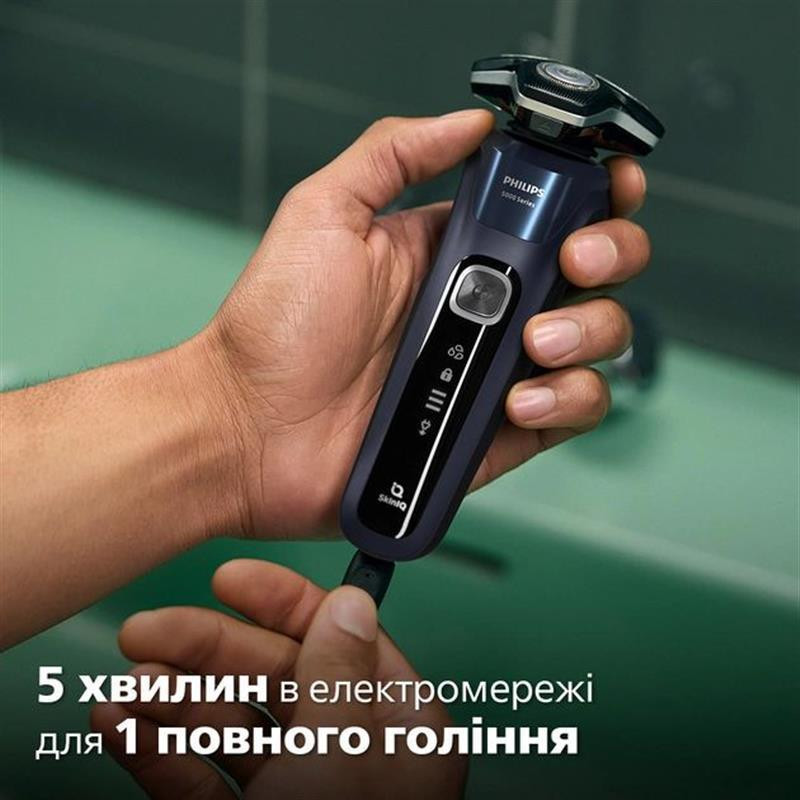 Електробритва Philips S5885/10 чорний із синім Харьков - изображение 12