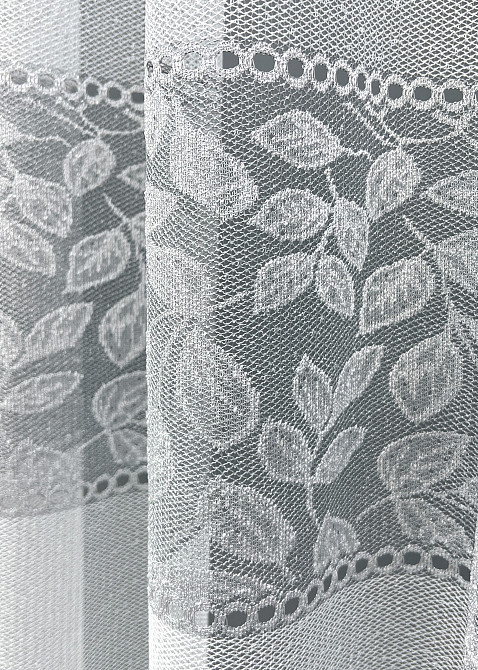 Тюль жаккард цвет белый с серым 2010т Киев - изображение 2