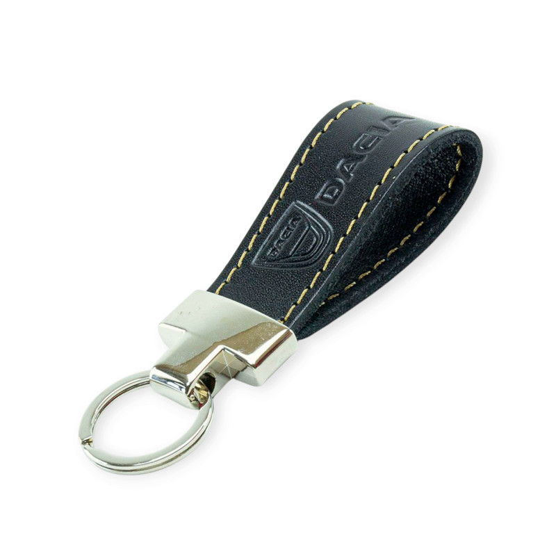 Брелок dacia шкіряний тиснений чорний, прострочений, метал. затискач Мукачево - фото 1