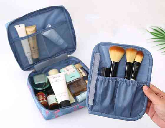 Женская косметичка Фламинго 85 на 165 на 210 мм серо-розовый Киев