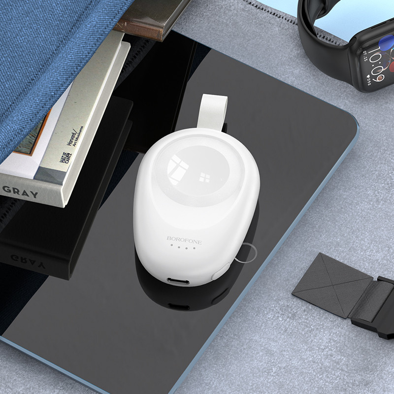 Зовнішній акумулятор BOROFONE BJ45 для iWatch, 1400mAh, білий Київ - фото 3