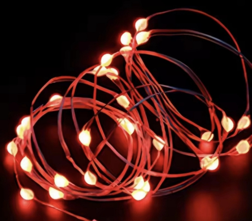 Гірлянда Роса 5 м 50 led на батарейках Червоний Смела - изображение 1