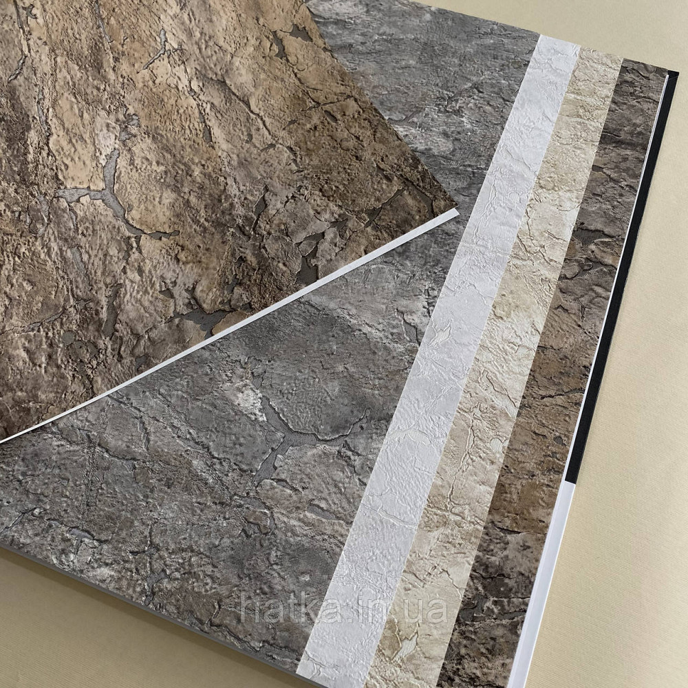 Шпалери вінілові на флізеліні ASCreation UNITA 1.06x10 під камінь структурні коричневі 79204-1 Київ - фото 9