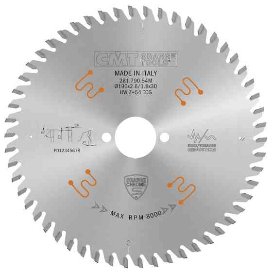Пильний диск по HPL, ДСП та ламінату CMT 190x30x54z K2.6/1.8 (281.790.54M) Одеса