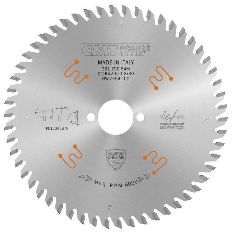 Пильний диск по HPL, ДСП та ламінату CMT 190x30x54z K2.6/1.8 (281.790.54M) Одеса - фото 1
