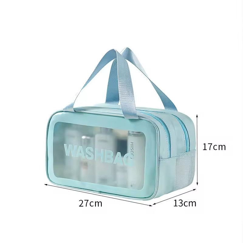 Комплет косметичек 2 шт в ванную комнату на 2 отделения, голубые Каменец-Подольский - изображение 4