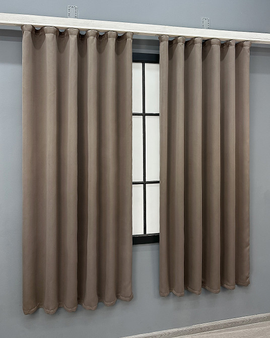 Комплект коротких штор VR-Textil Bagema Rvs № 2069ш Капучино 140х170 см 2 шт (35-0451) Київ - фото 3