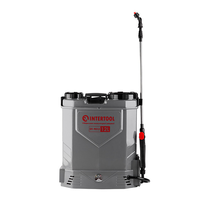 Обприскувач акумуляторний ранцевий 12 л, 3.1 л/хв, батарея 12 В/8 Аг INTERTOOL DT-9012 Киев - изображение 1