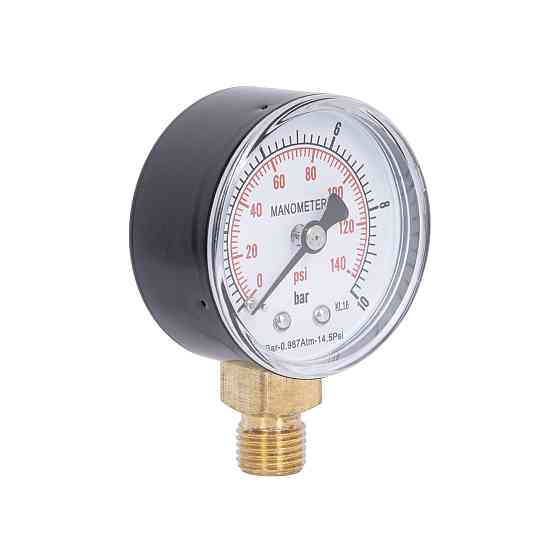 Манометр Thermo Alliance Standart 10 барів 1/4", нижнє під'єднання SD17010B Київ