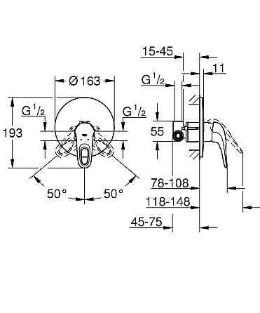 Змішувач для душу Grohe Eurostyle   ( 33635003 ) 28988 Харків