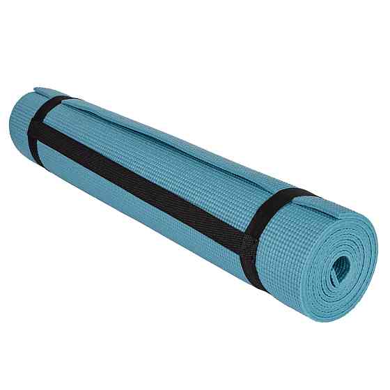 Килимок для йоги фітнесу гімнастіки каремат PowerPlay 4010 PVC Yoga Mat Зелений 173см на 61см Київ