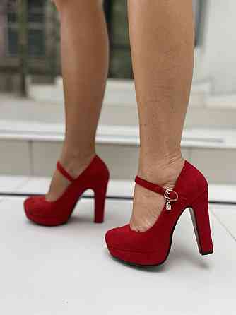 Туфлі жіночі STILLETA червоні еко-замша каблук 11см 36р (D280-J250-3 5164) Коломия