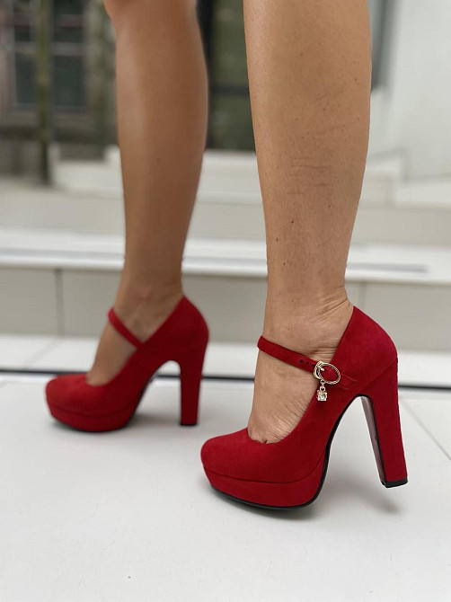Туфлі жіночі STILLETA червоні еко-замша каблук 11см 36р (D280-J250-3 5164) Коломия - фото 2