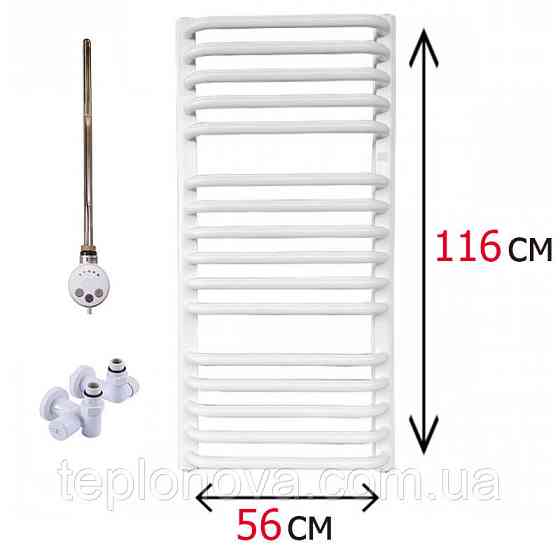 Комбінована рушникосушка біла 1160х560 Terma Alina Чернівці