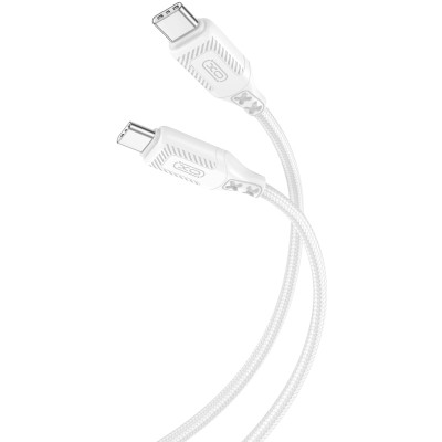 Дата кабель USB-C to USB-C 1.0m 60W braided XO (NBQ236B_White) Вінниця - фото 1