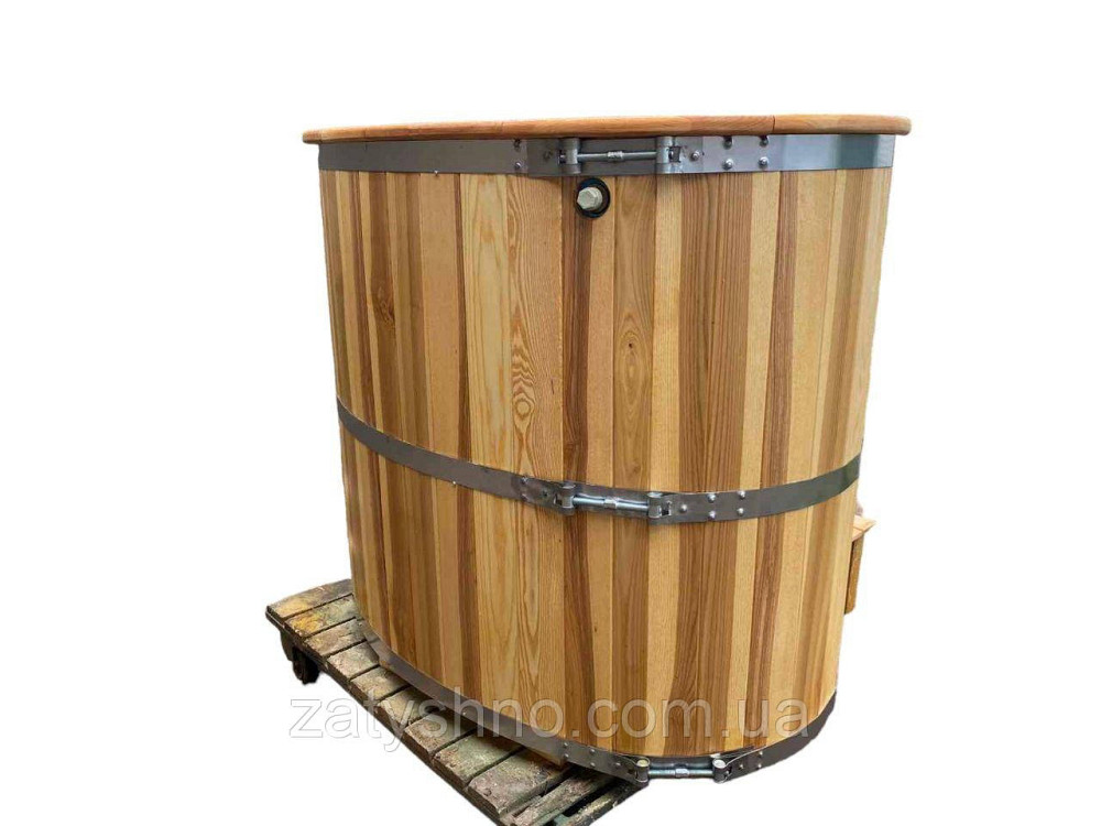 Купиль 110*100 овальная с крышкой и ступеньками Киев - изображение 4