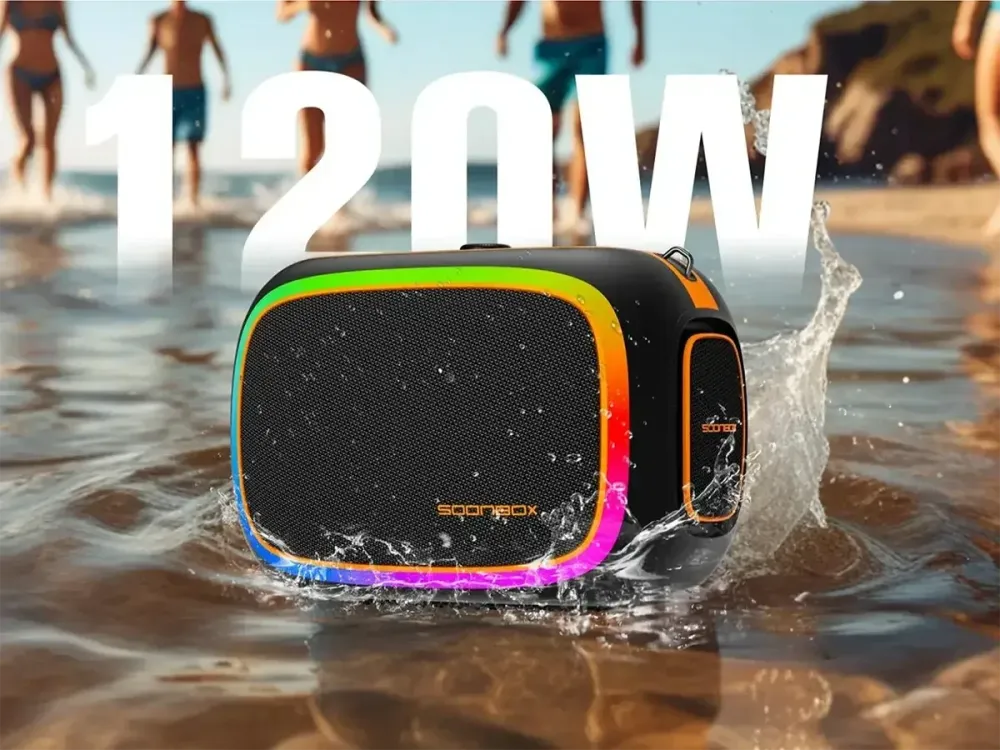 Мінідинамік Bluetooth SOONBOX S9900 120W, портативна колонка, TWS, FM, Bluetooth 5.3, USB, AUX, TF, LED Одеса - фото 1