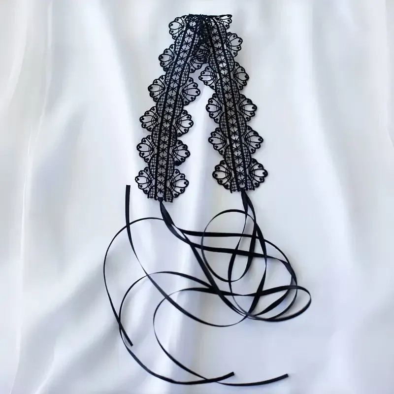 Женский кружевной чокер черного цвета – готический аксессуар на шею Киев - изображение 2