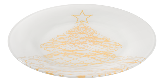 Тарелка Viva NY Tree Gold, 25 см (7109508) Киев