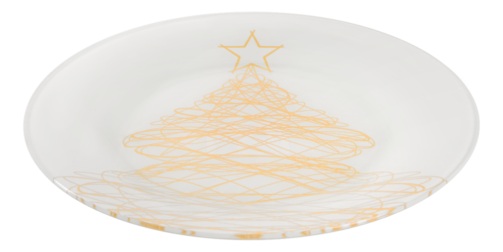 Тарелка Viva NY Tree Gold, 25 см (7109508) Киев - изображение 3