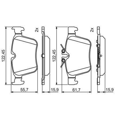 Тормозные колодки Bosch 0986495394 Винница