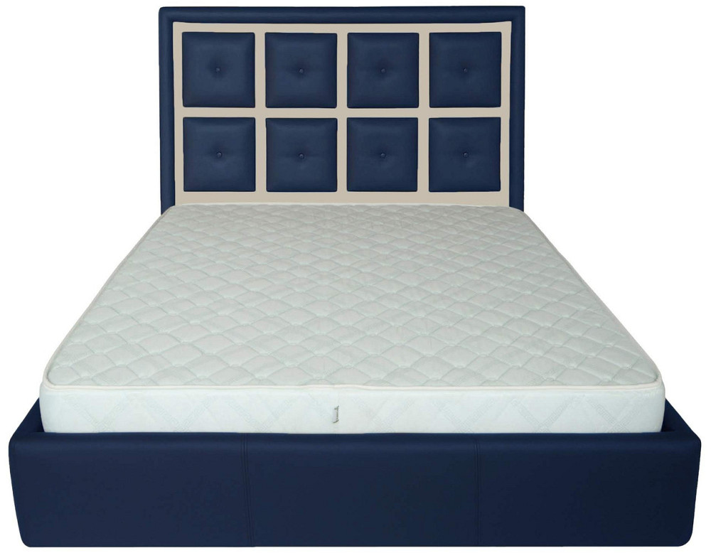 Кровать Двуспальная Windsor VIP 160 х 200 см Fly 2227/2207 С дополнительной металлической цельносварной рамой Сине-бежевый Киев - изображение 7