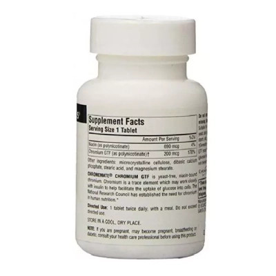 Мінерали Source Naturals Хром GTF 200 мкг, ChromeMate, 120 таблеток (SN0340) Вінниця - фото 2