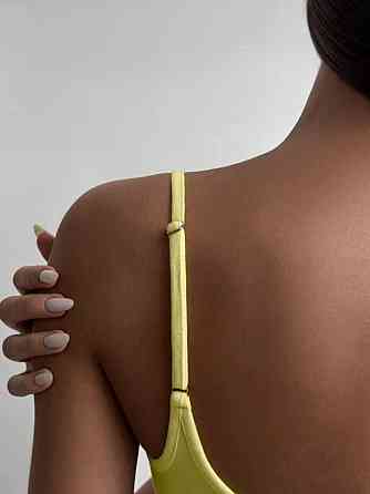 Жіночий стильний привабливий боді на кнопках натуральний кулір Лимонний Одеса