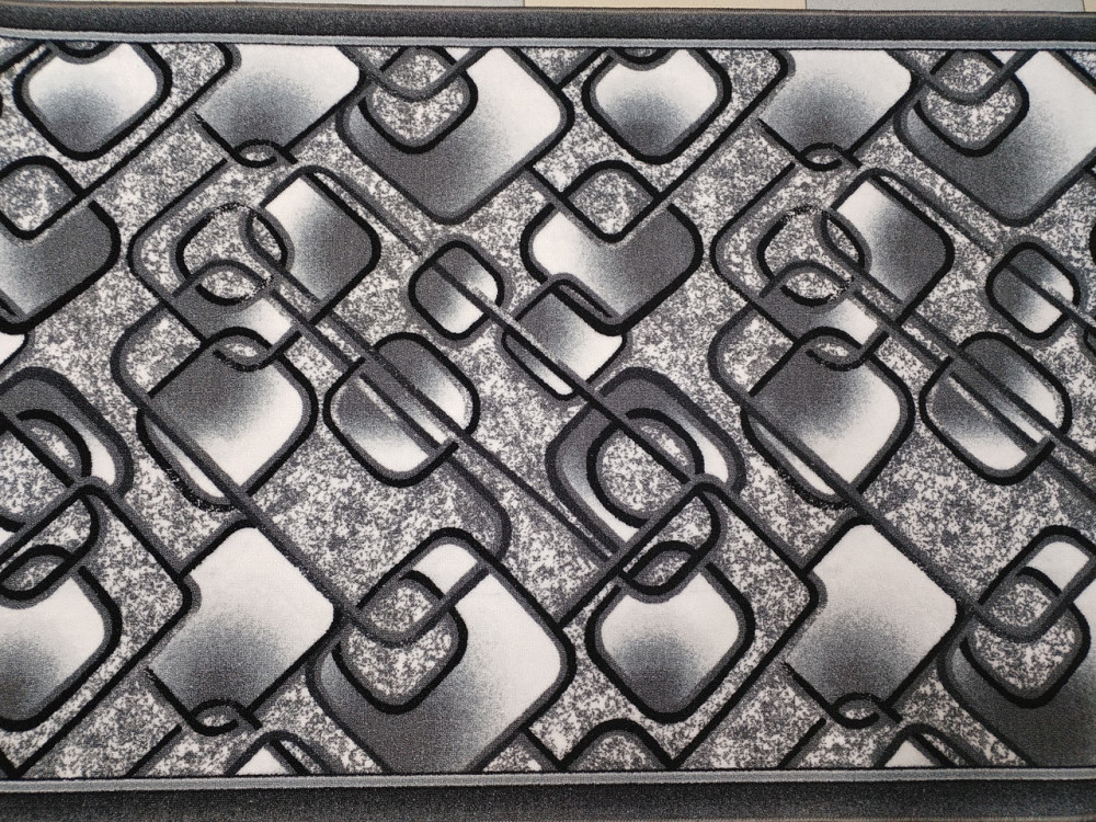 Килимова доріжка найкраща ціна, Чорний ромб, Килим на виріз Кам'янське - фото 6