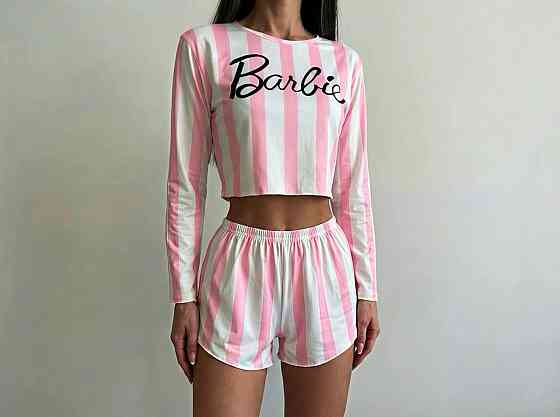 Жіноча піжама-двійка: топ і шорти з трикотажу Рожевий, 42 Одеса