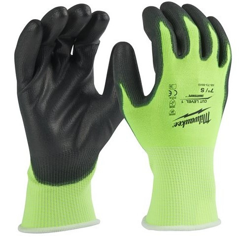 Рукавиці Hi-Vis сигнальні MILWAUKEE, з опором порізам 1/A рівня, розмір 11/XXL Одеса - фото 2