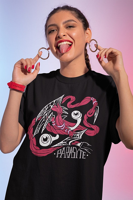 Футболка для мальчика аниме Парасйте Схиникхи Ізуми Хеавй оверсайз (рост от 165 до 180 ) Черний AnimeJ0390m Днепр - изображение 1