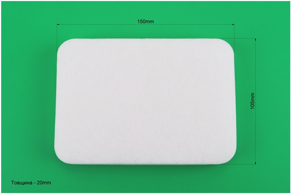 Фільтр повітряний - елемент (фібра 150х105х20mm) для генератора 4-6кВт Київ - фото 2