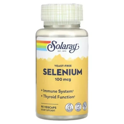 Мінерали Solaray Селен бездрожжевий, 100 мкг, Yeast-Free Selenium, 90 вегетаріанські (SOR-04676) Вінниця - фото 1