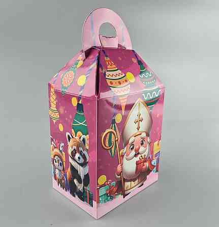 Новогодняя подарочная картонная упаковка для конфет (700грм) №229 