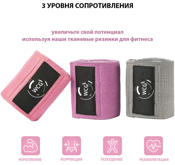 Набор резинок для фитнеса 3 шт. Киев