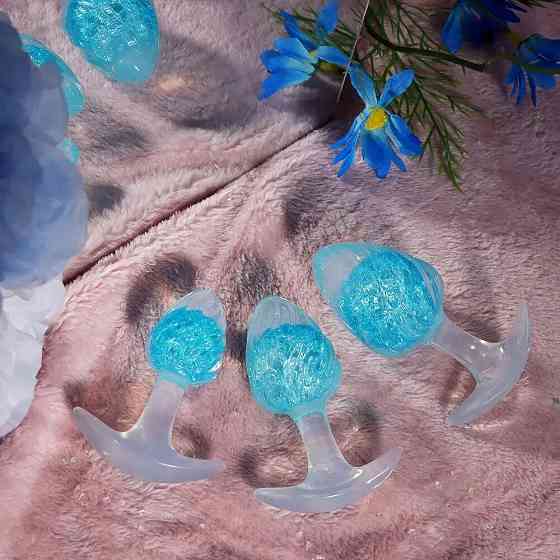 Анальная пробка Liebe Seele Icecream-shaped Crystal Anal Plug - Blue Medium Sex Aura Киев